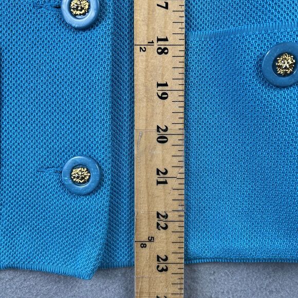 Worldly Things By Styltricot Knit Blazer Jacket Women’s 40 Light Blue Collared‎ - Picture 9 of 16